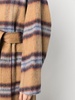 plaid-check print belted coat