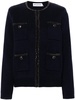 Self-Portrait Navy Embellished Knit Cardigan Clothing