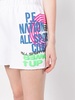 slogan-print elasticated-waist shorts