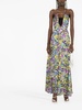 printed halterneck maxi dress