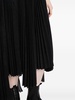 pleated handkerchief-hem skirt