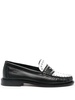 two-tone leather loafers