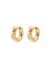 18kt gold-plated pearl-embellished hoop earrings