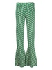 graphic-pattern flared trousers