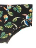 tropical-print swim trunks