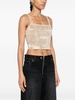 crystal-embellished cropped top