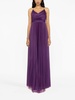 pleated tulle maxi dress