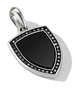 sterling silver Shield onyx and diamond amulet