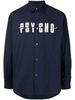 Psycho-print long-sleeved shirt