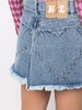 washed denim skirt