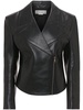 tailored leather biker jacket