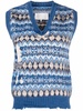 intarsia-knit sleeveless sweater