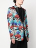 skull-print blazer