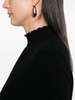 beaded-trim roll-neck jumper