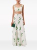 Pansies Sauvages floral-embroidered crop top