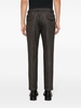 houndstooth-pattern tailored trousers