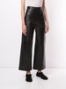 high-waist leather culottes