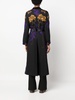 embroidered tied-waist virgin-wool coat