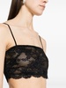 floral-lace crop top