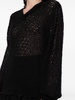 Tinsel pointelle-knit jumper