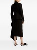 draped virgin-wool pencil skirt