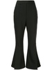 flared cropped trousers