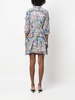 floral-print silk ruffled minidress