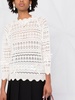 pointelle knit jumper