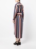 vertical-stripe midi dress