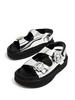 buckled flatform leather sandals