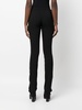 belted slim-cut trousers