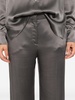 pressed-crease satin trousers