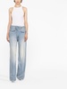 crossover wide-leg jeans