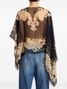 Venus-print silk poncho