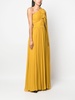 one-shoulder silk gown