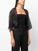 semi-sheer silk cropped jacket