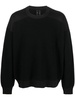 ribbed-knit panelled jumper