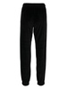 drawstring velvet track pants