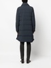 padded asymmetric mid-length coat