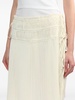 Neutral Pleated Satin Skirt