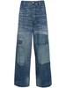 distressed wide-leg jeans