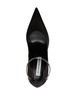 100mm pointed-toe satin pumps