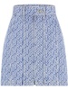 monogram-pattern denim miniskirt