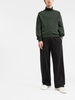 fisherman-knit mock-neck jumper