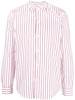 striped button-up cotton shirt