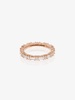 18K rose gold horizontal diamond ring