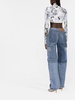 high-rise panelled jeans