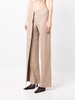 asymmetric wide-leg trousers