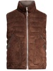 high-neck suede gilet