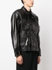 zip-up leather jacket